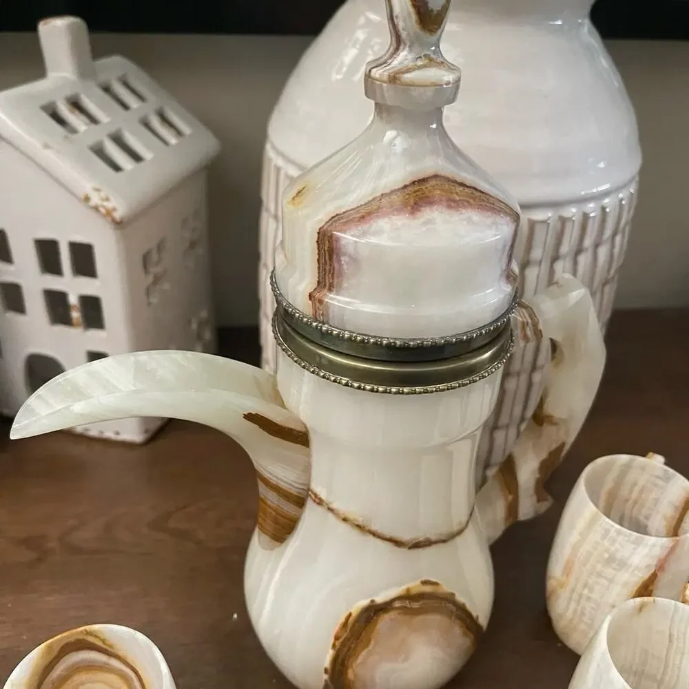 Vintage Onyx turkish tea set for 6